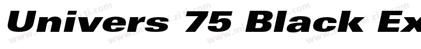 Univers 75 Black ExtraBlackExtObl字体转换